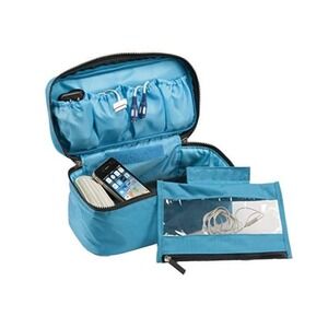 Travel Organizer Bag Pouch Carry All Electronics Accessories Case Teal